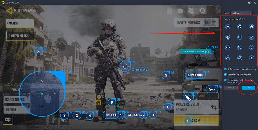 nox call of duty mobile key mapping download