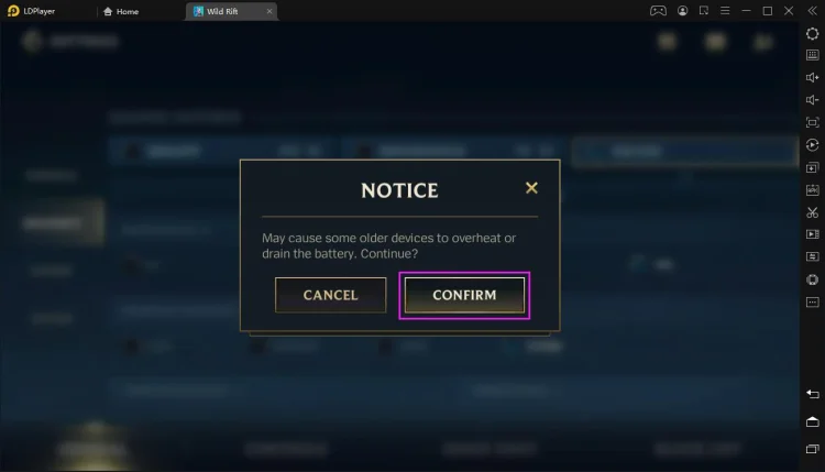 Jouer à LOL WR avec 120 FPS