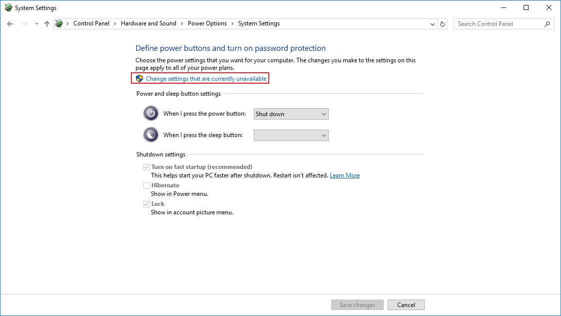 Press power button to shutdown system. Change the settings. "Turn on in settings". How to Fix when Setups are closing.